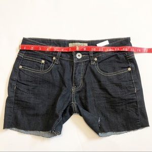 Cambridge Italian cut off dark denim shorts